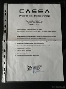 Musical Fidelity a3.2, DAC CASEA Vega - 5