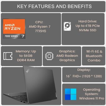 16" LENOVO THINKPAD E16 G2_R7-7735HS_32GB_1TB_AMD 680 - 5