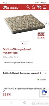 Dlažba GITA vymývaná - 5