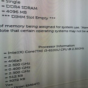 Dell Latitude e5570 - FUNKČNÍ základní deska s i3-6100U - 5