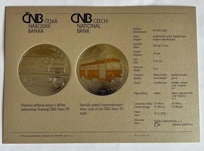 Stříbrná mince ČNB 500 Kč - Tramvaj ČKD Tatra T3 (PROOF) - 5