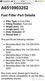 Prodám originální palivový filtr na MB V (447) - 5