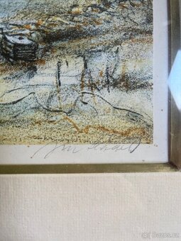 J. M. Sládek – Barky u sítí (originální litografie) - 5