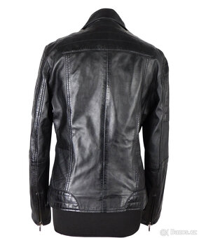 Kožená dámská černá bunda KARA vel. M - 5