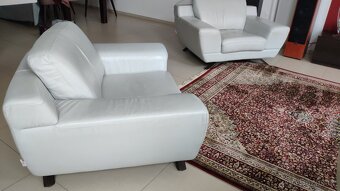 Kožená Italská sedací souprava + křesla - 5