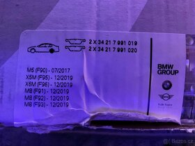BMW M5 M8 X5M X6M zadní originální brzdové destičky - 5