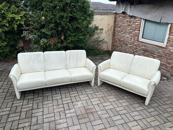 Kožená sedací souprava Elastoform® 3+2 VÝBORNÝ STAV - 5