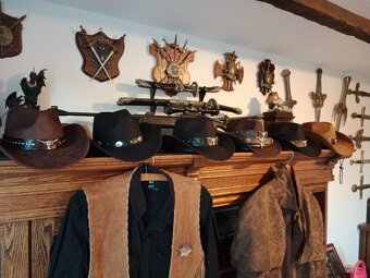 Westernový ,kovbojský klobouk tři stuhy - 5