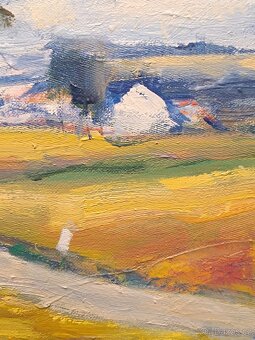 Obraz Jaromír Hynšt, Cestou domů 1995, olej 75x55 - 5