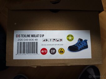 Obuv CXS TEXLINE MOLAT S1P ESD, polobotka, vel. 48 - 5