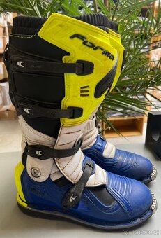 128. Moto boty FORMA PILOT fluo žluto/bílo/modré 46 - 5