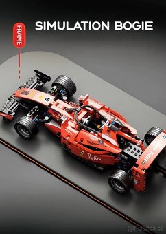 Stavebnice F1 červená, kompatibilní s LEGO - 5