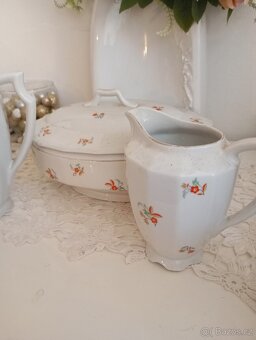 Retro porcelánová sada Czechoslovakia - 5