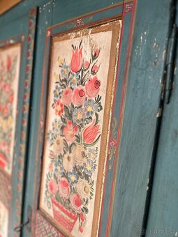 Stará skříň starožitná malovaná - 5