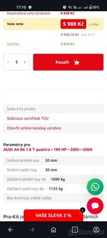 Sportovni pružiny Audi - 5