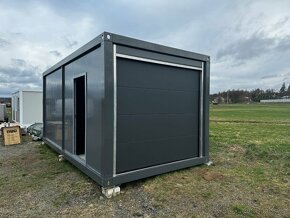 Stavební Buňka/ kontejner 6m3m - Sekční vrata - záruka - 5