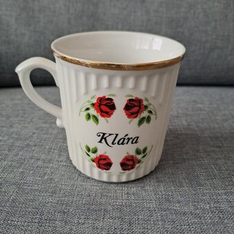 Retro porcelánový hrnek se jménem Klára - 5