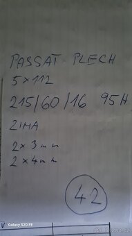 VW,AUDI.škodaPLECH KOLA 5X112, 215/60/16 - 95H - ZIMA Č - 42 - 5