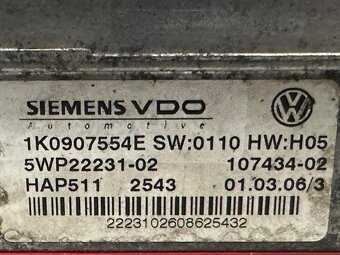 Řídící jednotka haldex 1K0907554E VW Passat B6 r.v. 2008 - 5