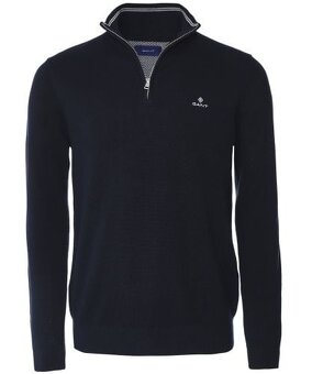 GANT NAVY VLNĚNÝ SLIM PÁNSKÝ SVETR L(L-XL) - 5