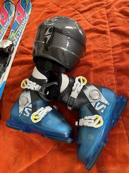 Dětské lyže Nordica 100 cm + lyžáky 30-31+helma - 5