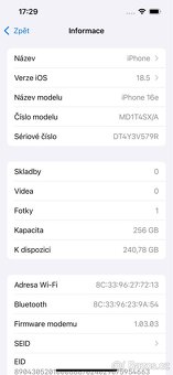 iPhone 16e 256GB záruka/sklo/obal - 5