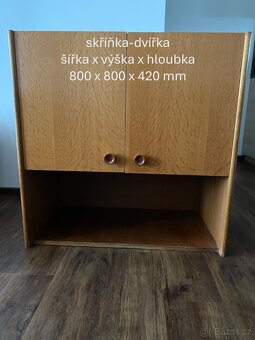 obývací stěna + sedačka + šatní skříň + knihovnička - 5