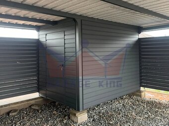 Carport s úložným boxem, garážová stání 6,5×7 m - 5