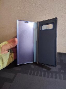 Zrcadlový kryt pro Samsung Galaxy Note 8 - modrý/stříbrný - 5