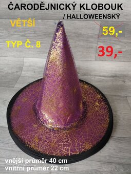 Čarodějnické klobouky - VĚTŠÍ - SLEVA na vše - 5