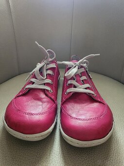 Rieker růžové kožené dámské tenisky, zip, tkaničky, 41 - 5