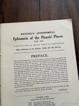 Raphael's Astronomical Ephemeris Planet´s places for 1929 - 5