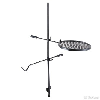 Otočný ocelový gril na stojanu - 5