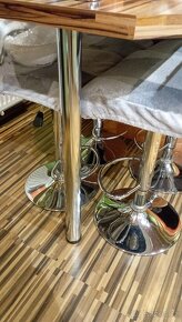 Stůl kuchyňský, s nerez nohou a úložným prostorem - 5
