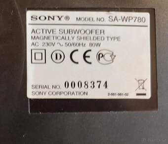 Aktivní subwoofer Sony SA- WP780+5ks repro Sony SS-CNP680 - 5