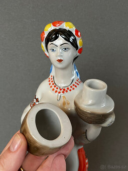 Figurální porcelánová karafa 0.7l, Polonne USSR - 5