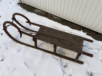 Staré krásné sáňky, sáně NOVÁ CENA - 5