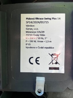 Písková filtrace pro nadzemní bazény Swing Plus 14 - 5
