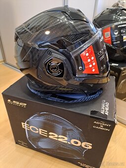 NOVÁ Překlápěcí helma LS2 Advant X Solid Carbon FF901 - 5
