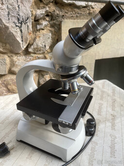 Vzácný vintažní laboratořní Mikroskop Steindorf-Berlin binok - 5