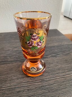 Skleněná grogovka, ruční malba, zlaceno BohemiaCristal - 5