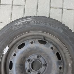 zimnní pneumatiky 165/70 R14T s disky a rezervou - 5