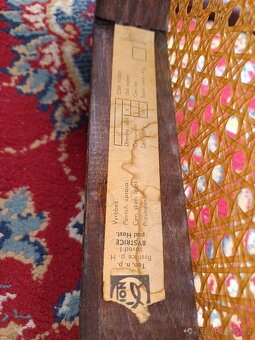 Retro polokřeslo Ton, s výpletem a opěrkami - 5