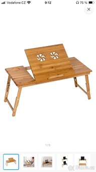 Stolek na notebook do postele 72x35x26 cm - 5