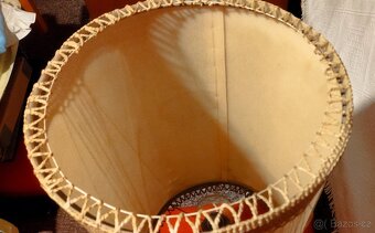 Stará stolní lampa na dřevěném stojanu - 5