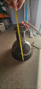 Staré industriální světlo smaltované - 5