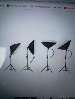 Studiova lampa softbox stativ + žárovka ( - 5