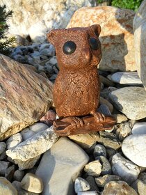 Dekorace-veverka, pejsek, hříbek, žába, sova,šnek - 5