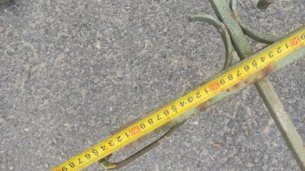 Starý železný plot, plotové dílce, 7,9 bm - 5