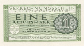 100 ks balíček Wehrmacht 1 Reichsmark 1944,UNC - 5